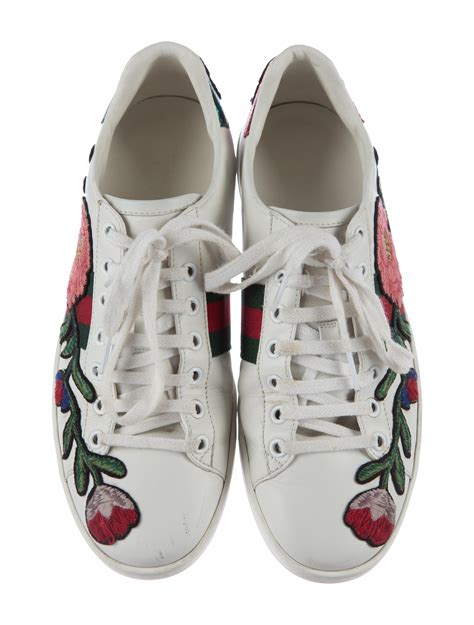 gucci embroidered floral ace sneaker|gucci ace sneakers gg print.